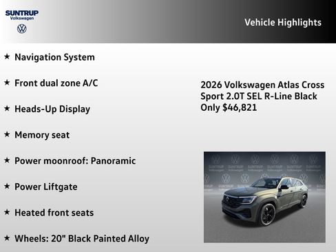 New 2026 Volkswagen Atlas Cross Sport SEL R-Line AWD/4WD image 7