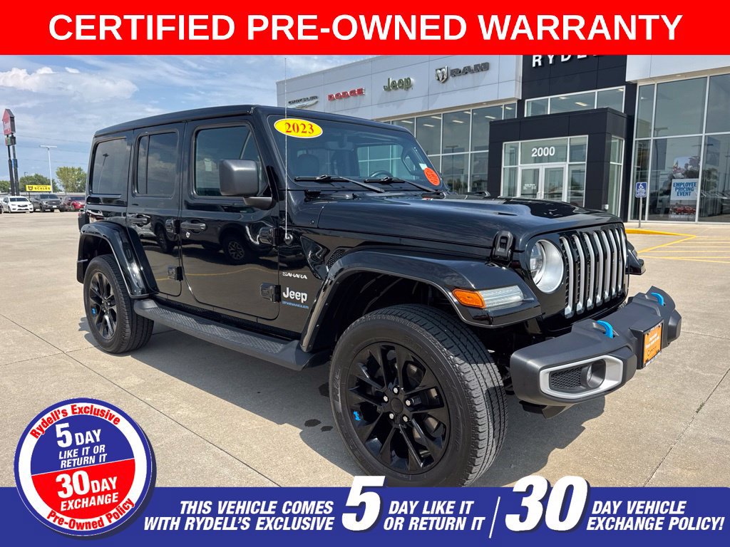 Certified 2023 Jeep Wrangler Unlimited Sahara w/ Cold Weather Group AWD/4WD image 1