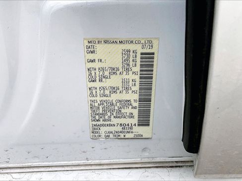 Certified 2019 Nissan Frontier SV w/ Value Truck Package image 3