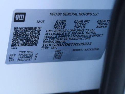 New 2026 GMC Yukon Elevation w/ LPO, Floor Liner Package image 9