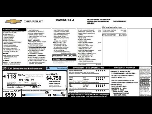 Used 2020 Chevrolet Bolt LT image 3