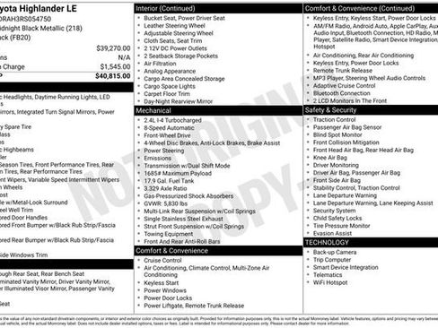 Used 2024 Toyota Highlander LE FWD image 4