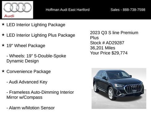 Certified 2023 Audi Q3 2.0T Premium Plus w/ Premium Plus Package AWD/4WD image 6