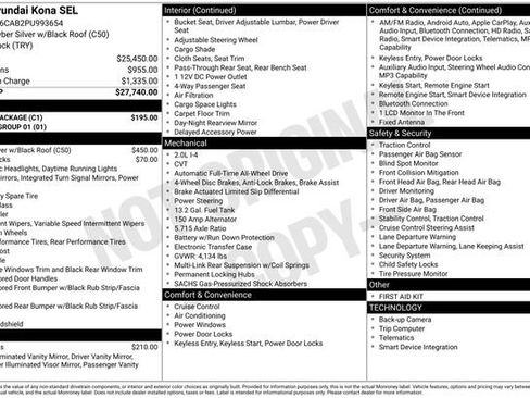 Certified 2023 Hyundai Kona SEL w/ Cargo Package image 10