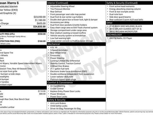 Used 2006 Nissan Xterra S w/ (U01) Utility Pkg RWD image 12