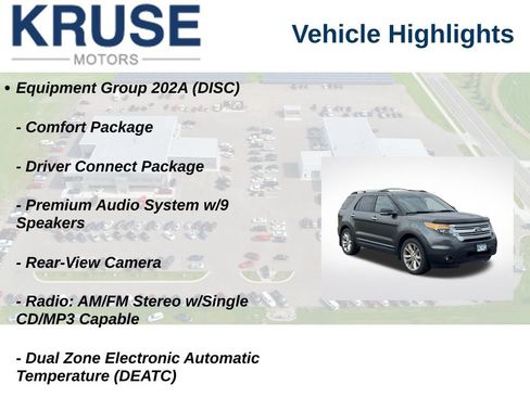 Used 2015 Ford Explorer XLT w/ Equipment Group 202A AWD/4WD image 10