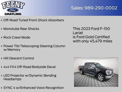 Certified 2023 Ford F150 Lariat w/ Equipment Group 502A High AWD/4WD image 24