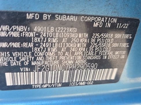 Used 2023 Subaru Crosstrek Hybrid w/ Moonroof Package w/Navigation AWD/4WD image 12