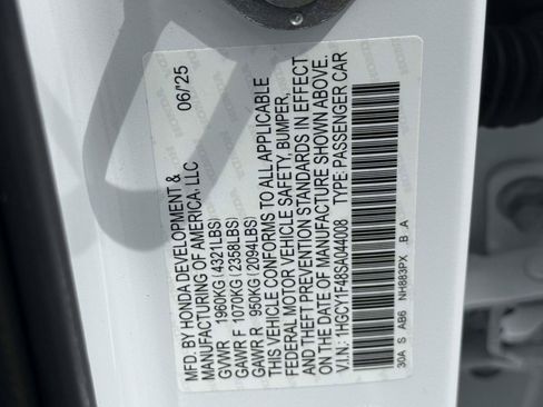 Certified 2025 Honda Accord SE image 25