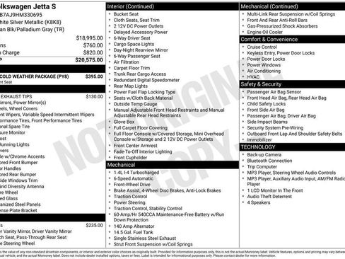 Used 2017 Volkswagen Jetta S w/ Jetta S Cold Weather Package FWD image 2