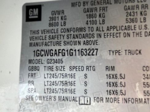 Used 2016 Chevrolet Express 2500 RWD 2500 135" image 15