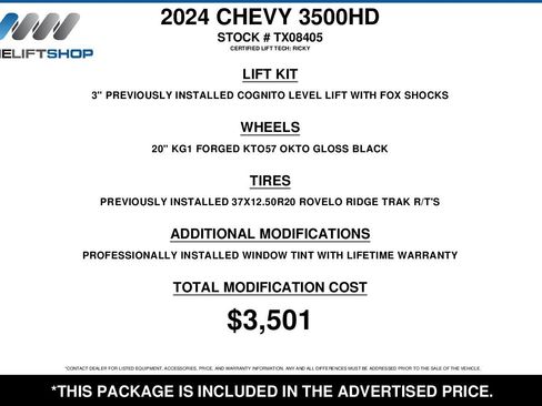 Used 2024 Chevrolet Silverado 3500 High Country w/ Technology Package image 2