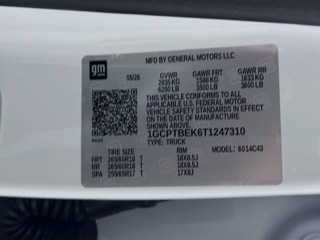New 2026 Chevrolet Colorado W/T w/ WT Custom Package AWD/4WD image 23