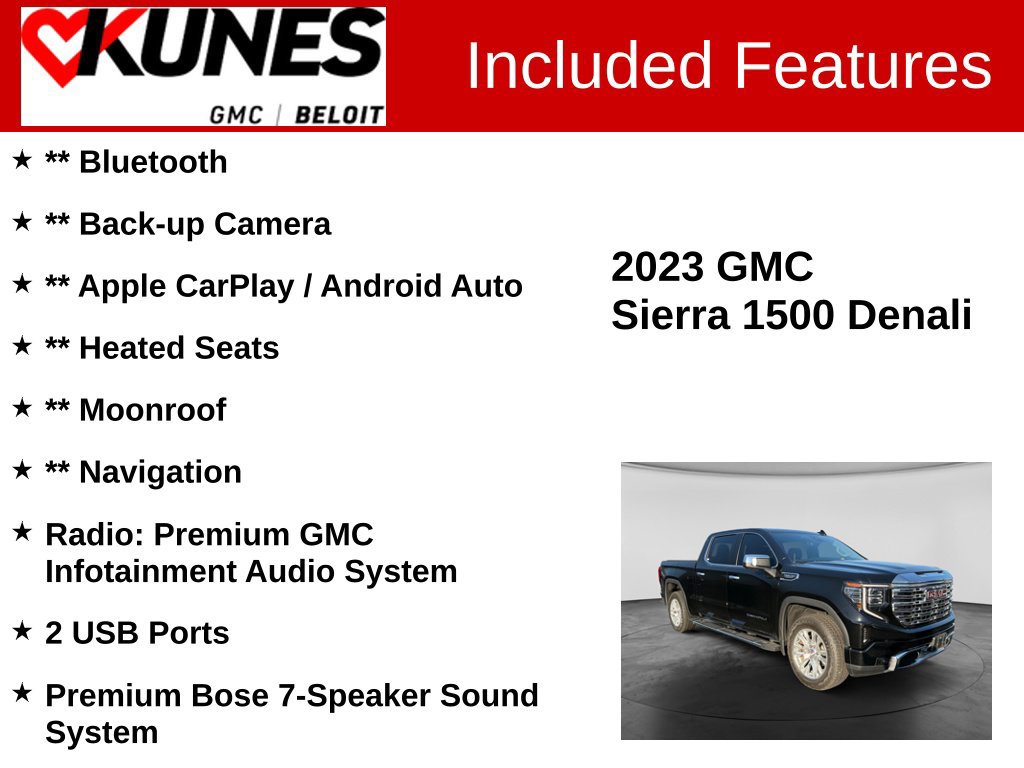Used 2023 GMC Sierra 1500 Denali w/ Technology Package AWD/4WD image 2