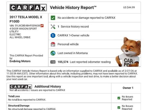 Used 2017 Tesla Model X P100D image 2