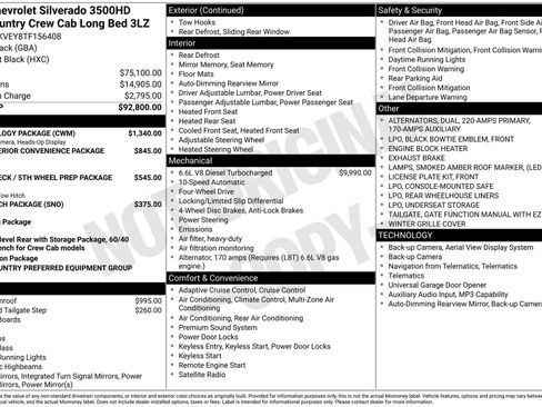 New 2026 Chevrolet Silverado 3500 High Country w/ Technology Package AWD/4WD image 4