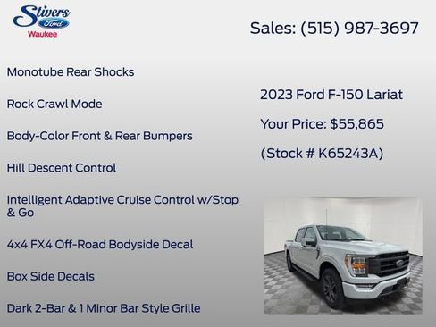 Certified 2023 Ford F150 Lariat w/ Max Trailer Tow Package AWD/4WD image 29
