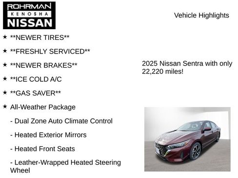 Used 2025 Nissan Sentra SV w/ All-Weather Package FWD image 8