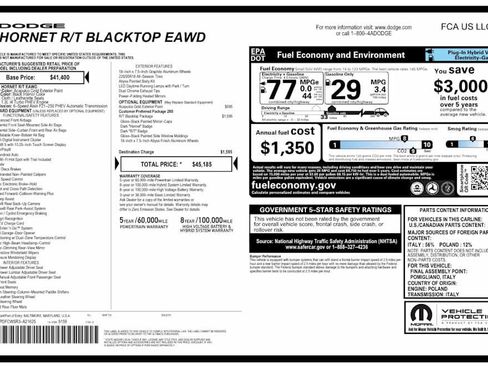 Used 2024 Dodge Hornet R/T w/ R/T Blacktop Package image 28