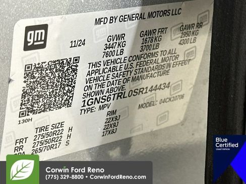 Used 2025 Chevrolet Tahoe High Country w/ LPO, Get Active Package AWD/4WD image 39