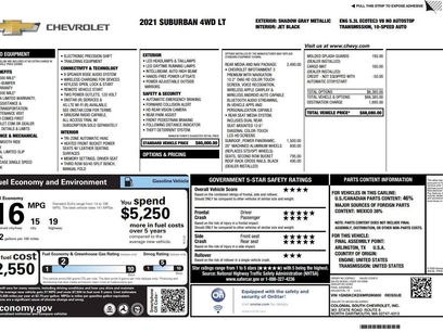 Used 2021 Chevrolet Suburban LT w/ Rear Media and Nav Package