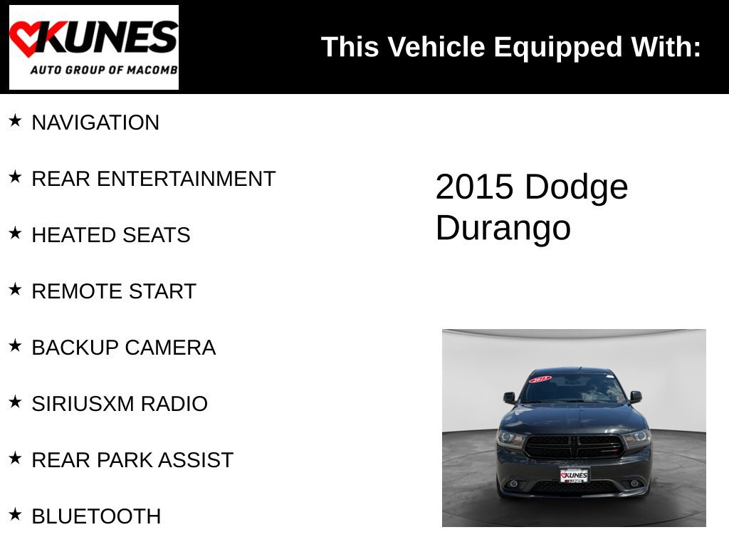 Used 2015 Dodge Durango R/T w/ Trailer Tow Group IV AWD/4WD image 3