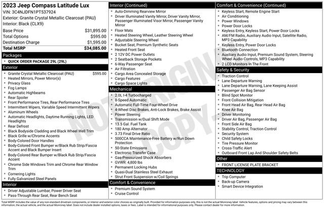 Certified 2023 Jeep Compass Latitude AWD/4WD image 3