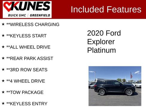 Used 2020 Ford Explorer Platinum w/ Premium Technology Package AWD/4WD image 3