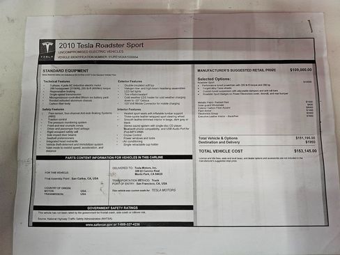 Used 2010 Tesla Roadster Sport RWD image 9