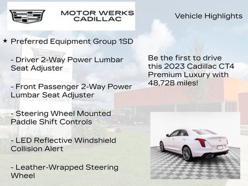 Certified 2023 Cadillac CT4 Premium Luxury AWD/4WD image 7