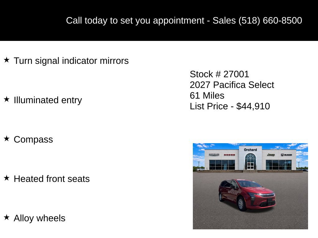 New 2027 Chrysler Pacifica Select FWD image 15