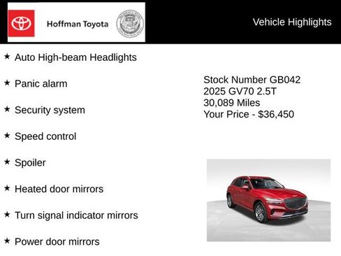 Used 2025 Genesis GV70 2.5T AWD/4WD image 30