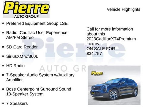Used 2023 Cadillac XT4 Premium Luxury w/ Sun And Sound Package AWD/4WD image 7