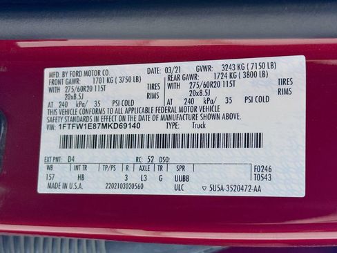 Used 2021 Ford F150 Lariat AWD/4WD image 34