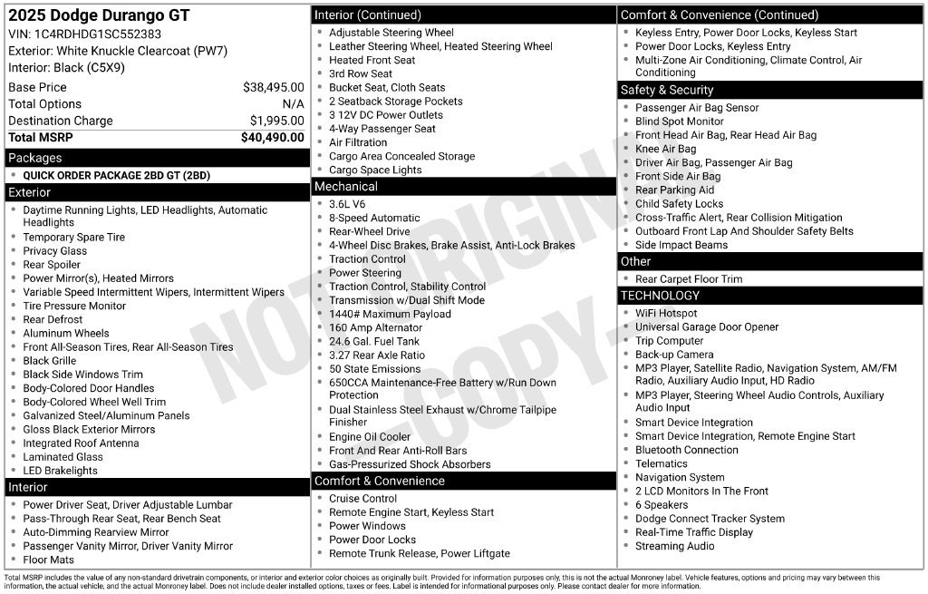 Used 2025 Dodge Durango GT RWD image 18