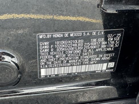 Certified 2025 Honda HR-V LX image 26