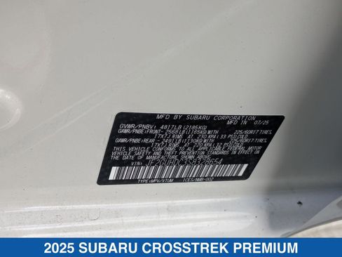 Certified 2025 Subaru Crosstrek 2.0i Premium image 37