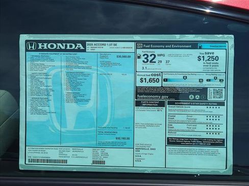 New 2025 Honda Accord SE image 22