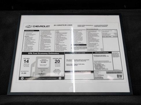 Used 2011 Chevrolet Corvette ZR1 w/ Preferred Equipment Group RWD image 94