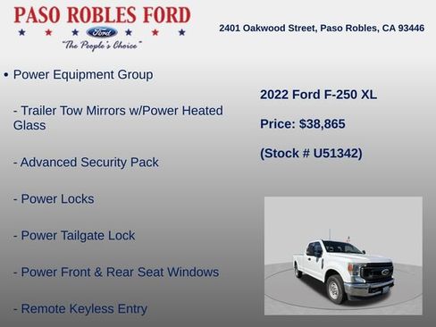 Used 2022 Ford F250 XL w/ Power Equipment Group RWD image 6
