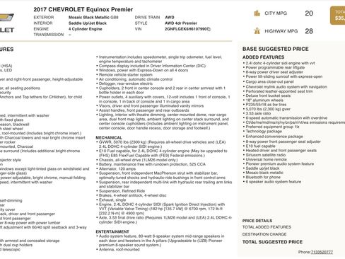 Used 2017 Chevrolet Equinox Premier w/ Enhanced Convenience Package image 2