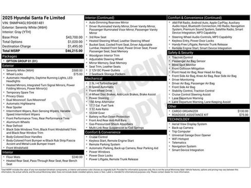 Used 2025 Hyundai Santa Fe Limited image 42
