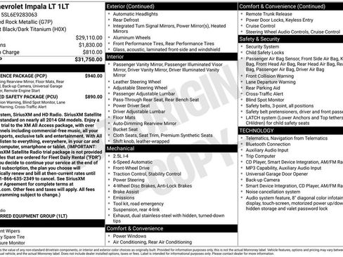Used 2014 Chevrolet Impala LT w/ Convenience Package FWD image 12