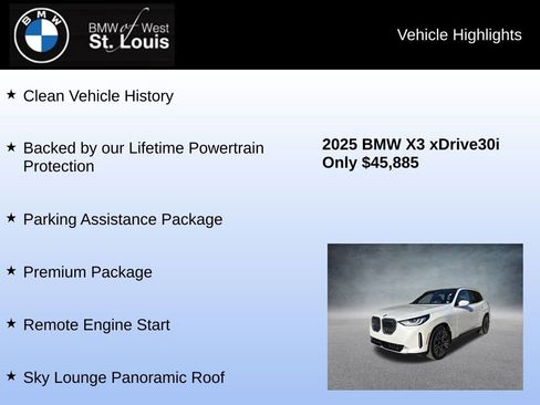 Used 2025 BMW X3 xDrive30i w/ Premium Package image 8