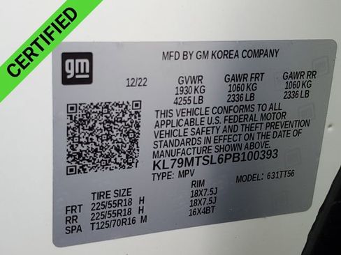 Certified 2023 Chevrolet TrailBlazer RS w/ Sun and Liftgate Package image 34