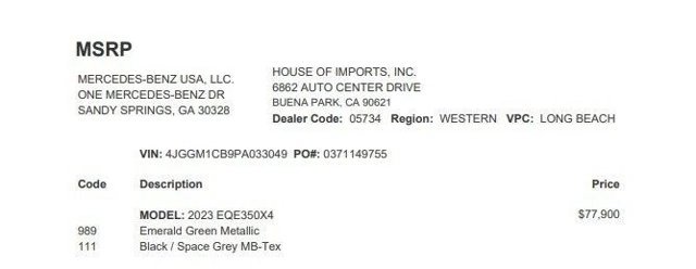 Certified 2023 Mercedes-Benz EQE 350+ 4MATIC SUV image 4