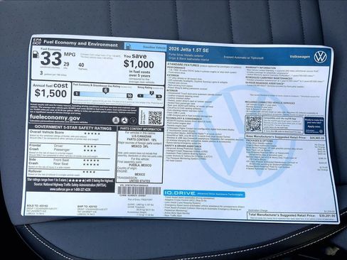 New 2026 Volkswagen Jetta SE FWD image 20