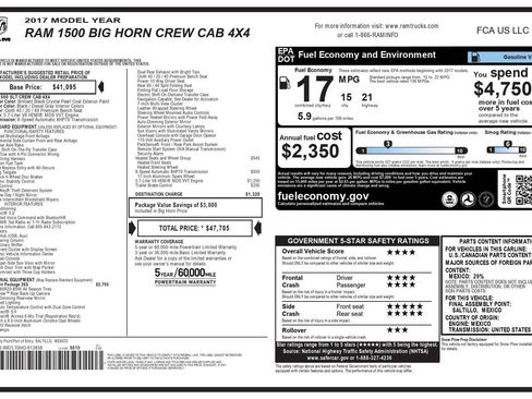 Used 2017 RAM 1500 Big Horn AWD/4WD image 12