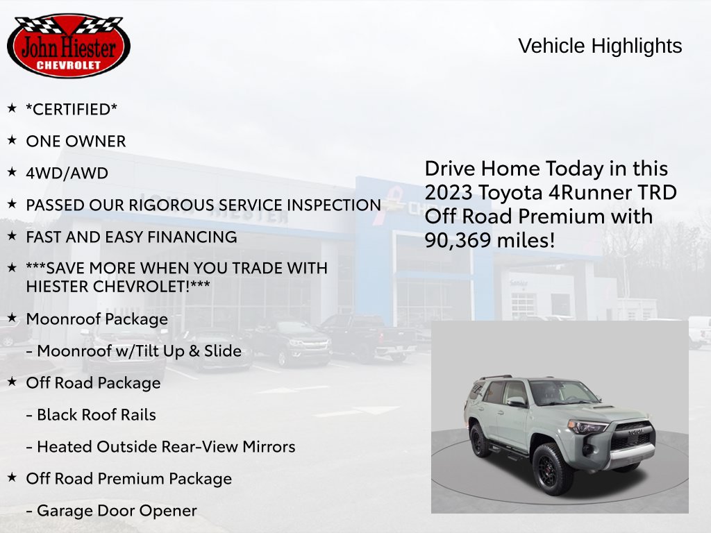 Used 2023 Toyota 4Runner TRD Off-Road Premium w/ Moonroof Package AWD/4WD image 5