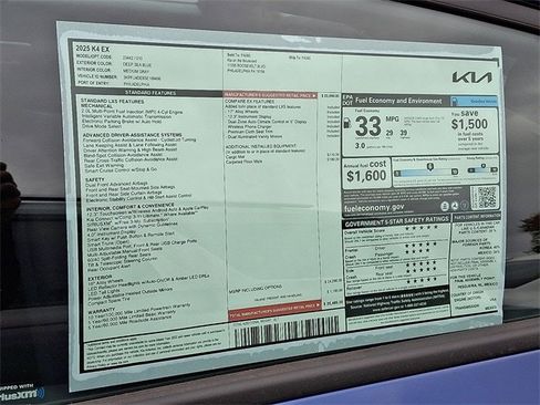 New 2025 Kia K4 EX image 4